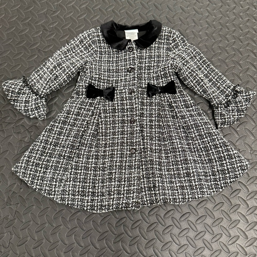 Nannette Black and White Pea Coat